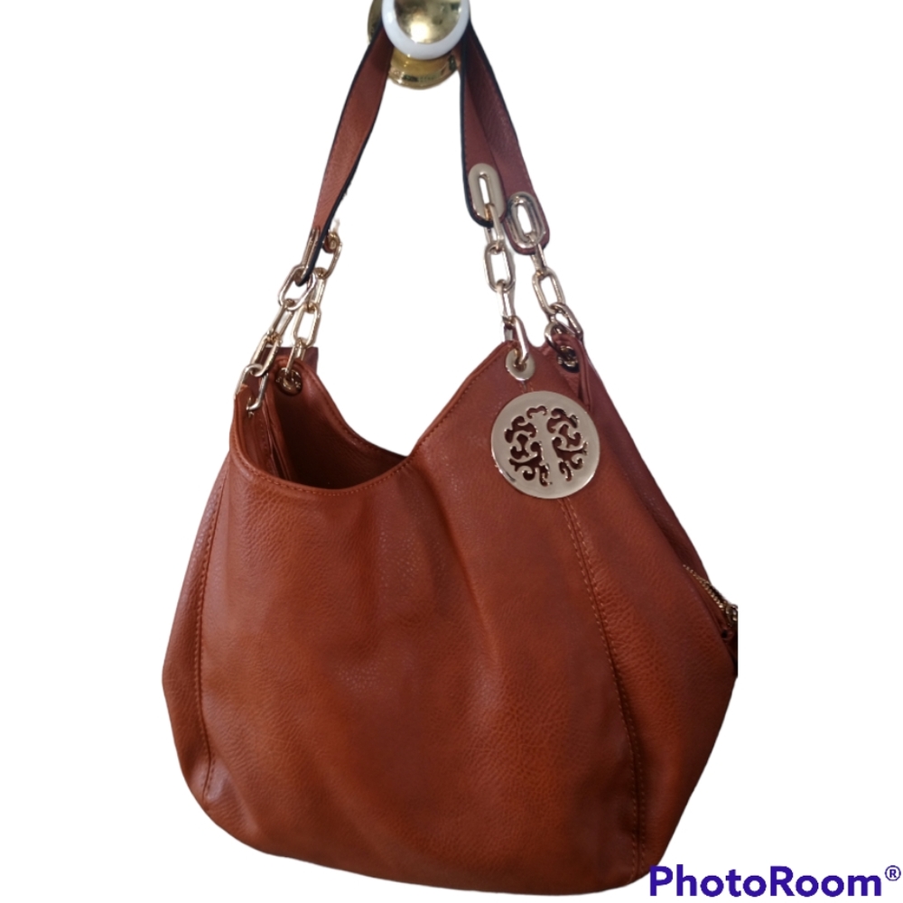 MKF Collection, Cognac Hobo Purse